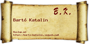 Bartó Katalin névjegykártya
